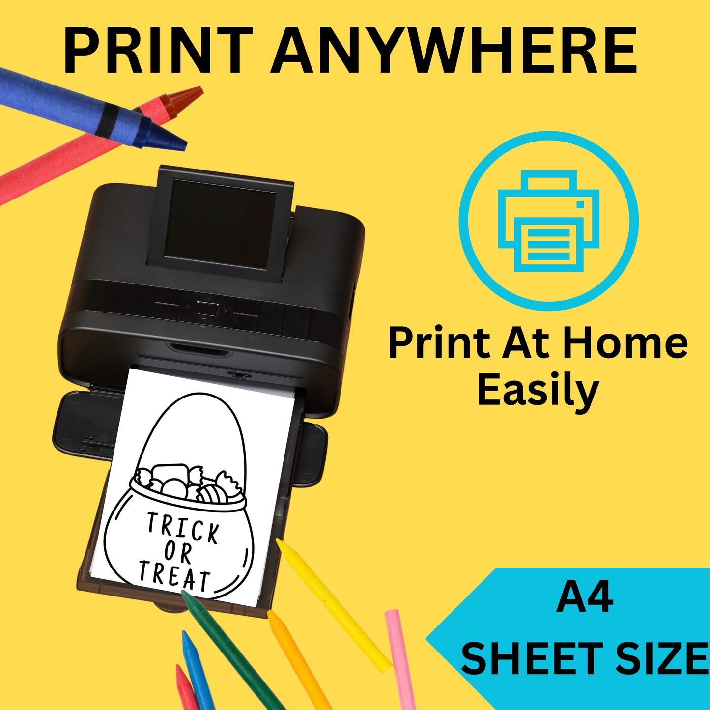 12 Halloween Coloring Pages For Kids, Printable Coloring Pages, Halloween Party Favors, Kids Halloween Activity, Kids Halloween Activity