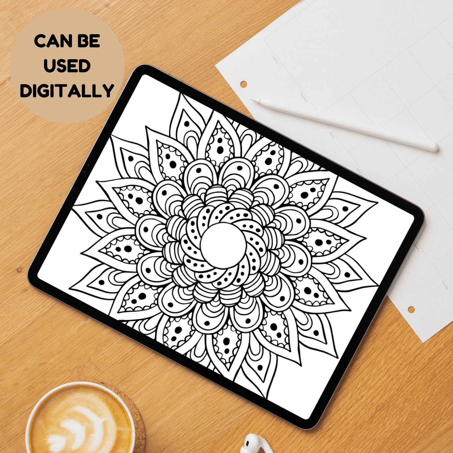 12 Monthly Mandala Coloring Pages – Seasonal & Holiday-Themed Printable Adult Coloring Book (Instant Download)